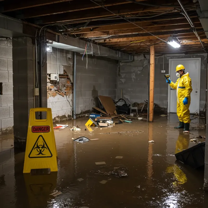 Flooded Basement Electrical Hazard in Belle Isle, FL Property